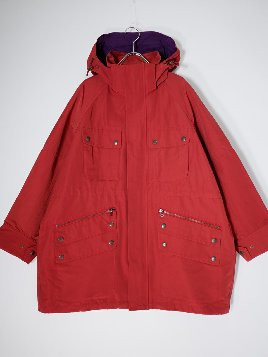 UPPER HIGHTSアッパーハイツ THE U-PARKERオーバーサイズ マウンテンパーカー フードジャケットコート【LJKA78859】【RED】【1】【中古】【沖縄.離島以外 送料無料】【DM250729】