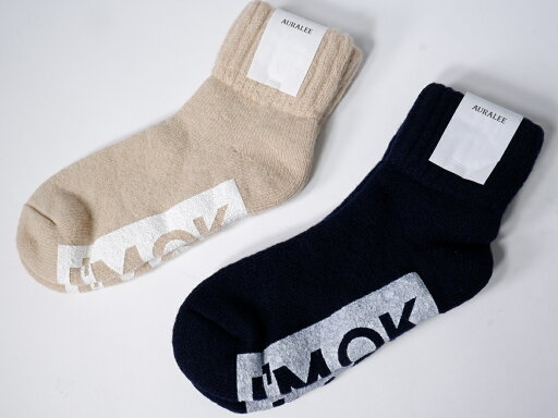 AURALEEオーラリー メンズI'M OK 別注merino wool room socks靴下ソックス2足セット新品【MZCA77760】【ダークネイビー|ベージュ】【メンズ】【未使用】【沖縄.離島以外 送料無料】【DM250408】 AURALEEオーラリー メンズI'M OK 別注merino wool room socks靴下ソックス2足セット新品【MZCA77760】【ダークネイビー|ベージュ】【メンズ】【未使用】【沖縄.離島以外 送料無料】【DM250408】