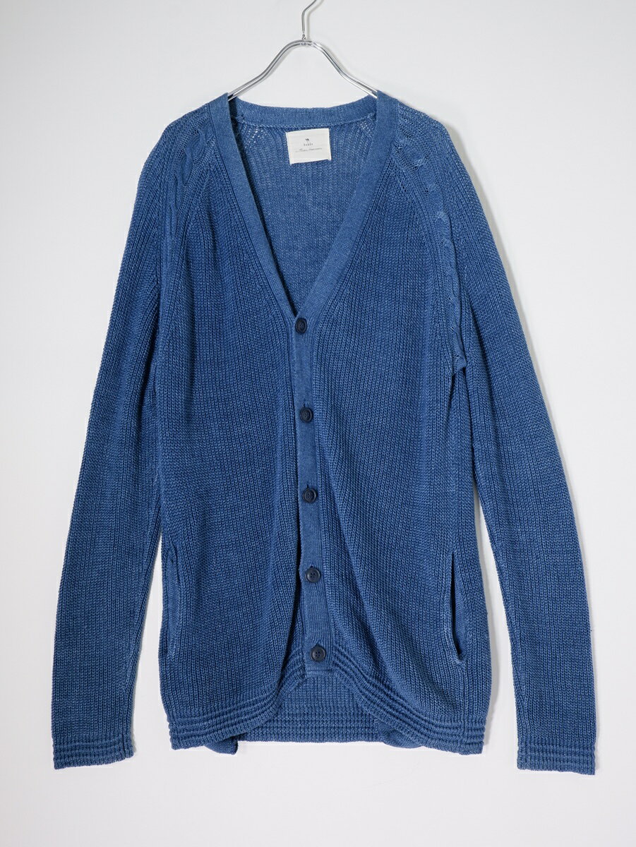 Ron Harmanロンハーマン bukhtブフト インディゴリネンニットカーディガン【MKNA81063】【インディゴ】【1(M)】【中古】【沖縄.離島以外 送料無料】【DM260303】