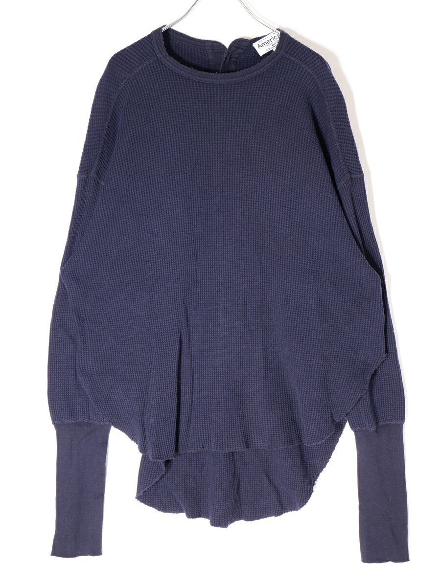 AMERICANAアメリカーナ 2019SS L'Appartementアパルトモン別注Thermal Back Henlry neckサーマルバックヘンリー カットソー【LTSA68064】【ネイビー】【フリー】【中古】【沖縄.離島以外 送料無料】【DM220510】