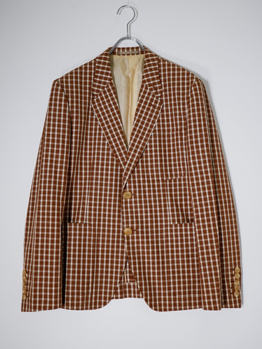 Rakuten - Paul Smithポールスミス メインライン ギンガムチェック コットンスプリングジャケット【MJKA79665】【ブラウン】【L】【中古】【沖縄.離島以外 送料無料】【DM251021】