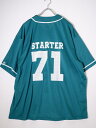 STARTERスターター MESH BASEBALL SHIRT半袖ベースボールシャツ新品【MSHA72665】【グリーン】【XL】【未使用】【2点以上同時購入で送料無料】【DM231002】