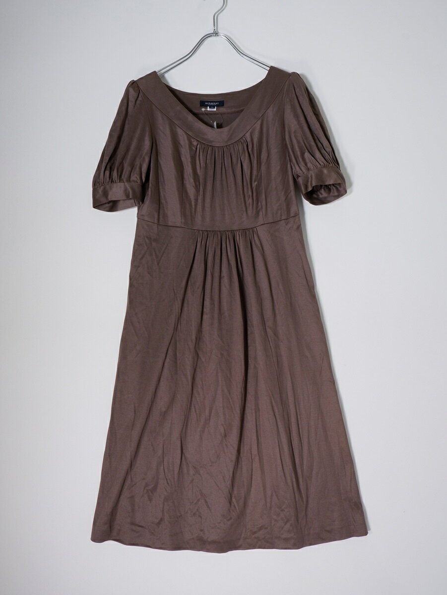 楽天 期間中 ! BURBERRY LONDONバーバリー ロンドン パフスリーブ ギャザージャージードレス ワンピース LOP filt-10065112 ブランド古着の買取販売 渋谷FILT サンプル画像2