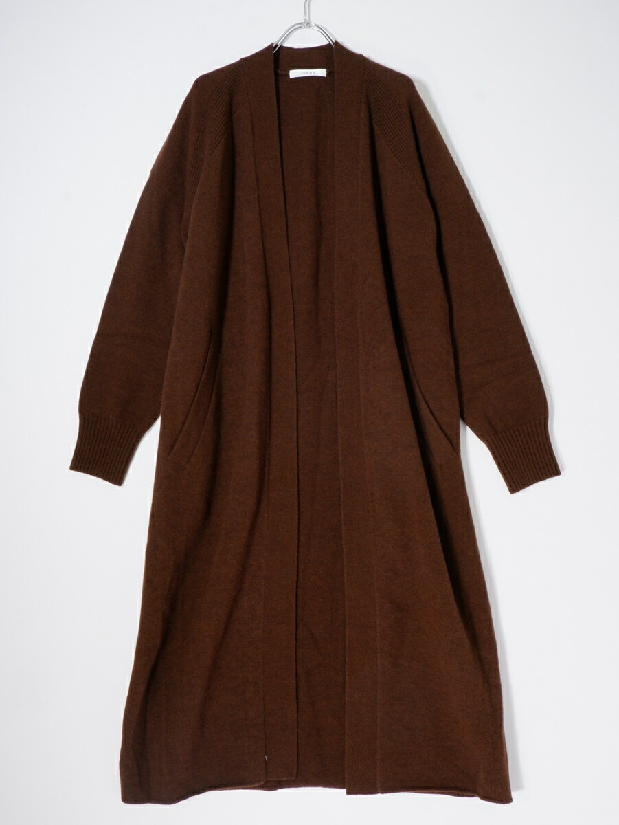 CINOHチノ ドゥーズィエムクラス購入2018AW KNIT GAWNニットガウン【LKNA76868】【ブラウン】【38】【中古】【沖縄.離島以外 送料無料】【DM250114】