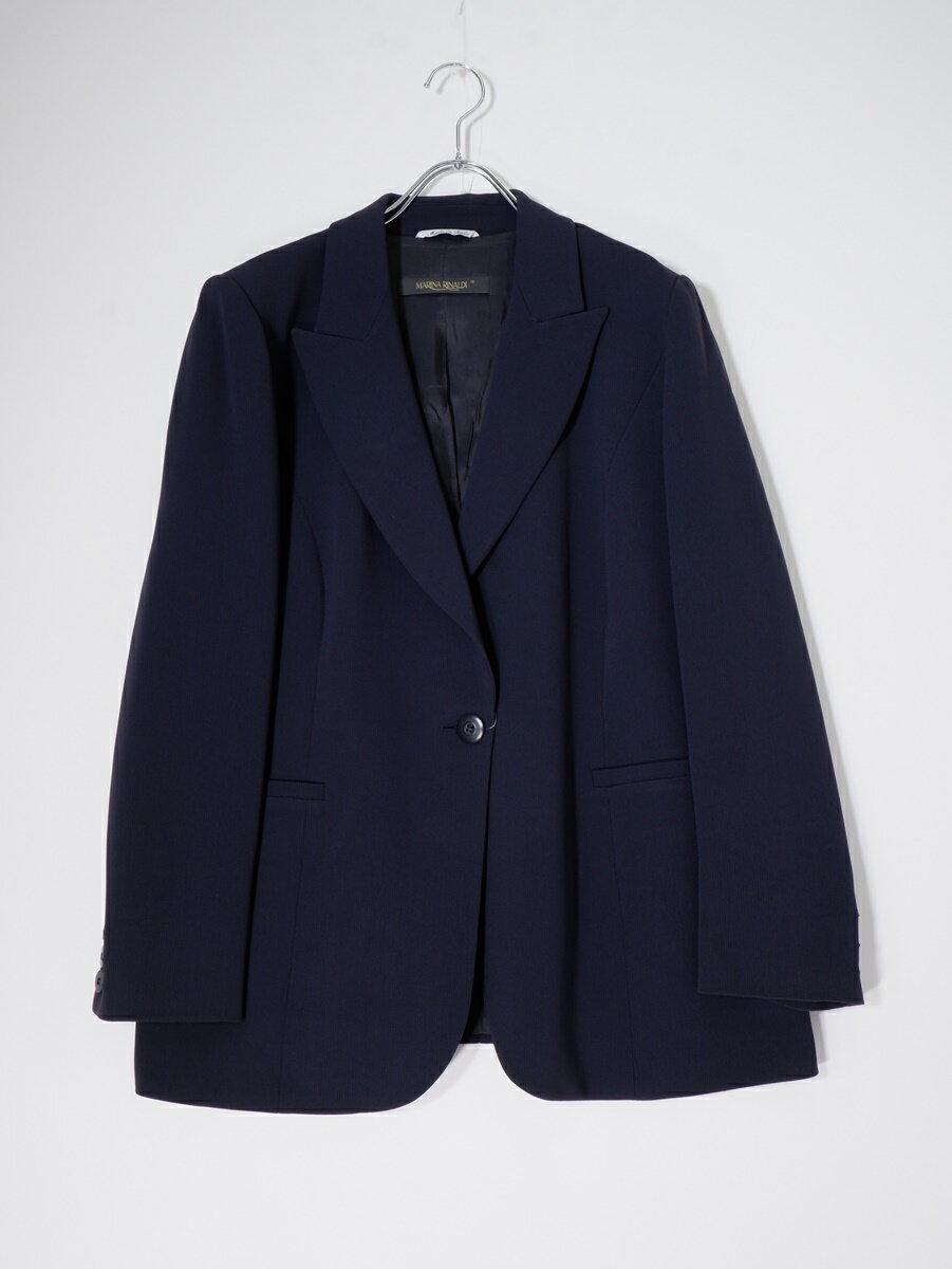 【楽天スーパーSALE期間中ポイント5倍!】MARINA RINALDIマリナリナルディ 大きいサイズ スカートスーツ(ジャケット&スカート)【LSTA77968】【濃紺】【JKT:19/SK:17】【中古】【沖縄.離島以外 送料無料】【DM250603】