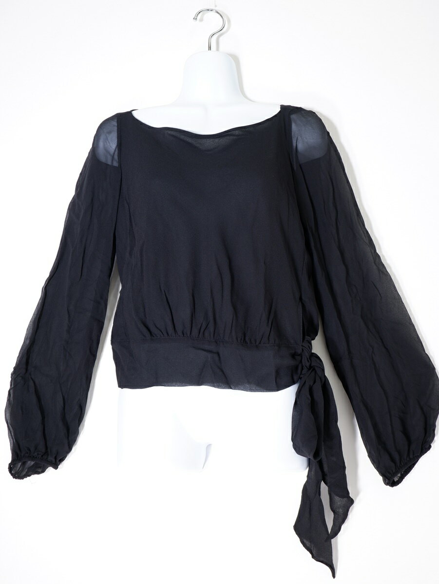 EMPORIO ARMANIエンポリオアルマーニ プルオーバーブラウス【LTSA76069】【ブラック】【42】【中古】【沖縄.離島以外 送料無料】【DM241002】