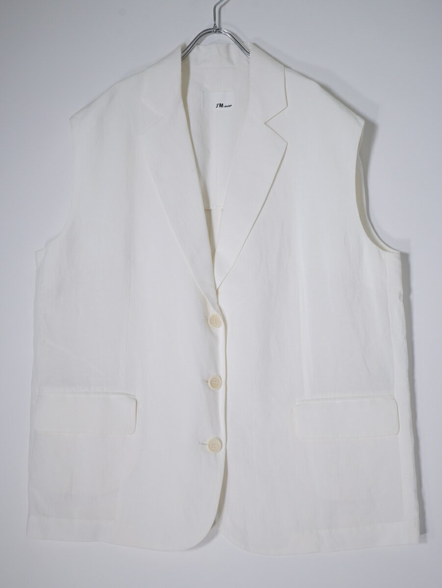 J’M DESIGNジェイエム デザイン L'Appartementアパルトモン購入2025SS VEST(レーヨンリネン ベスト)【LJKA79670】【ホワイト】【XS(36)】【中古】【沖縄.離島以外 送料無料】【DM251021】