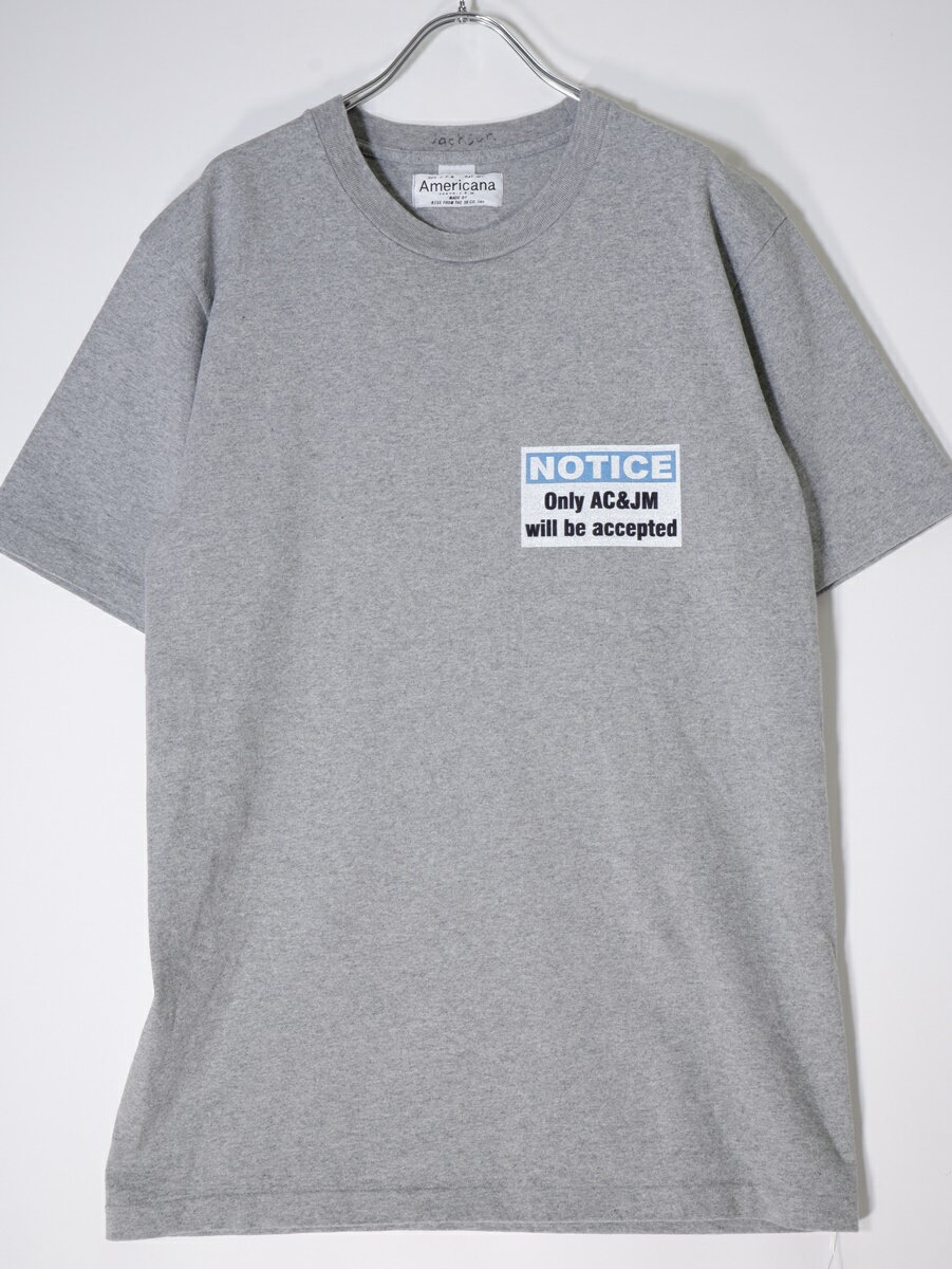 ジャクソンマティスJACKSON MATISSE 2022AW ×アメリカーナAMERICANA Credit Card Tシャツ新品【MTSA70270】【グレー】【M】【未使用】【2点以上同時購入で送料無料】【DM221216】