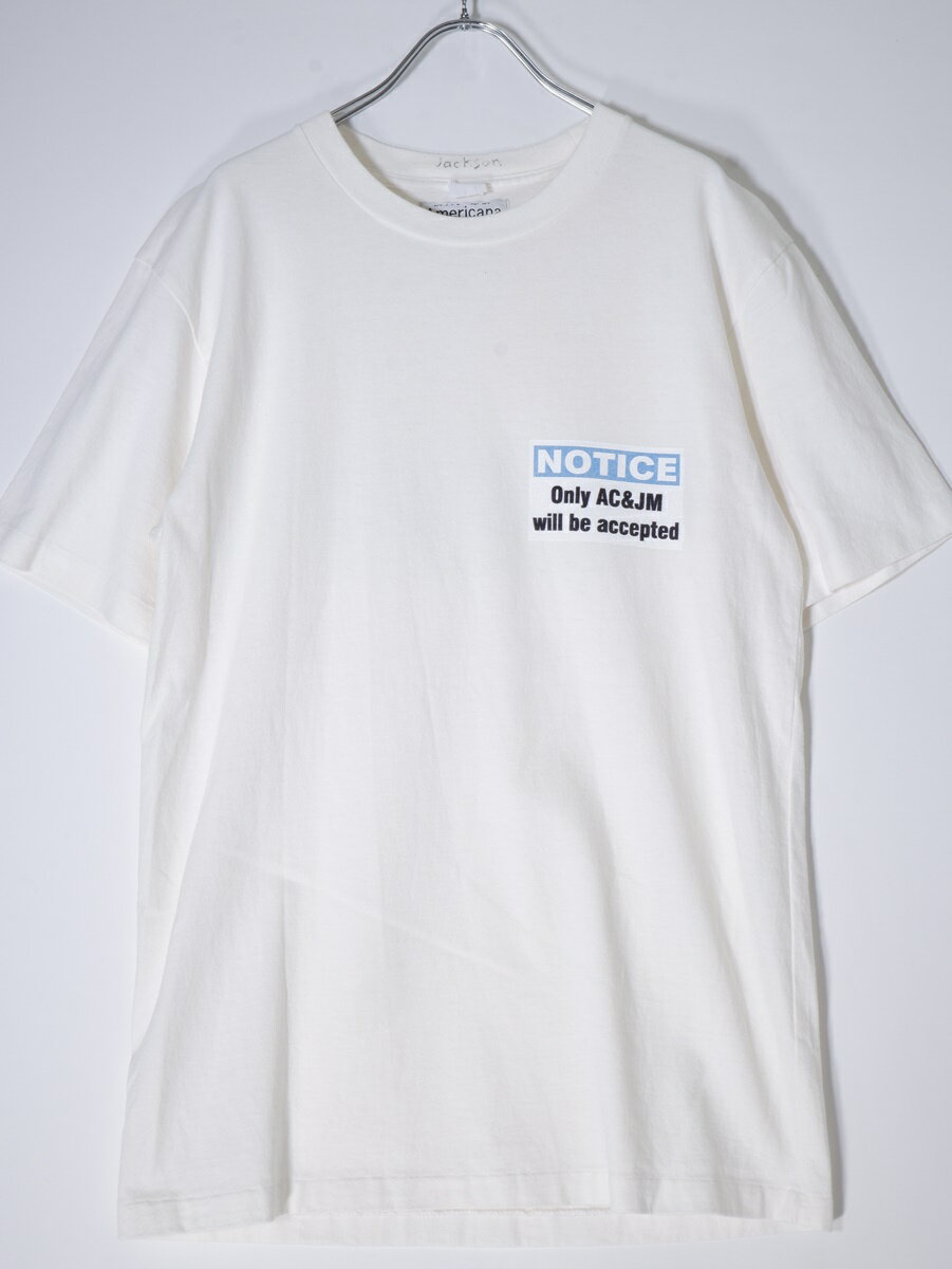 ジャクソンマティスJACKSON MATISSE 2022AW ×アメリカーナAMERICANA Credit Card Tシャツ新品【MTSA70271】【ホワイト】【M】【未使用】【2点以上同時購入で送料無料】【DM221216】