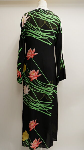BERNADETTEバーナデット 花柄シルクワンピース【LOPA62772】【黒】【36】【中古】【沖縄.離島以外 送料無料】【DM210120】