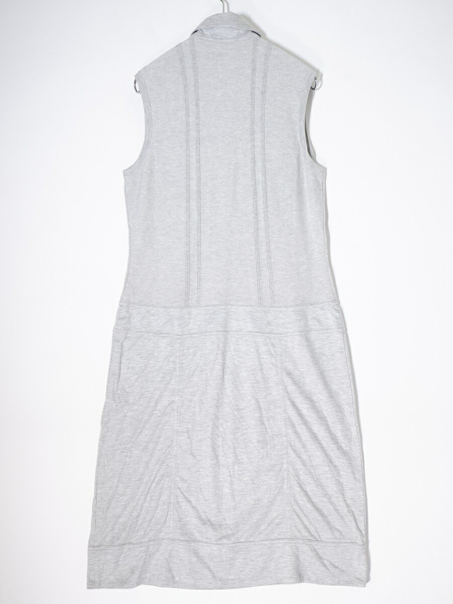 【楽天スーパーSALE期間中ポイント5倍!】BURBERRY LONDONバーバリーロンドン ニットカットソージャージー ノースリーブドレスワンピース【LOPA72273】【グレー】【40】【中古】【沖縄.離島以外 送料無料】【DM230816】
