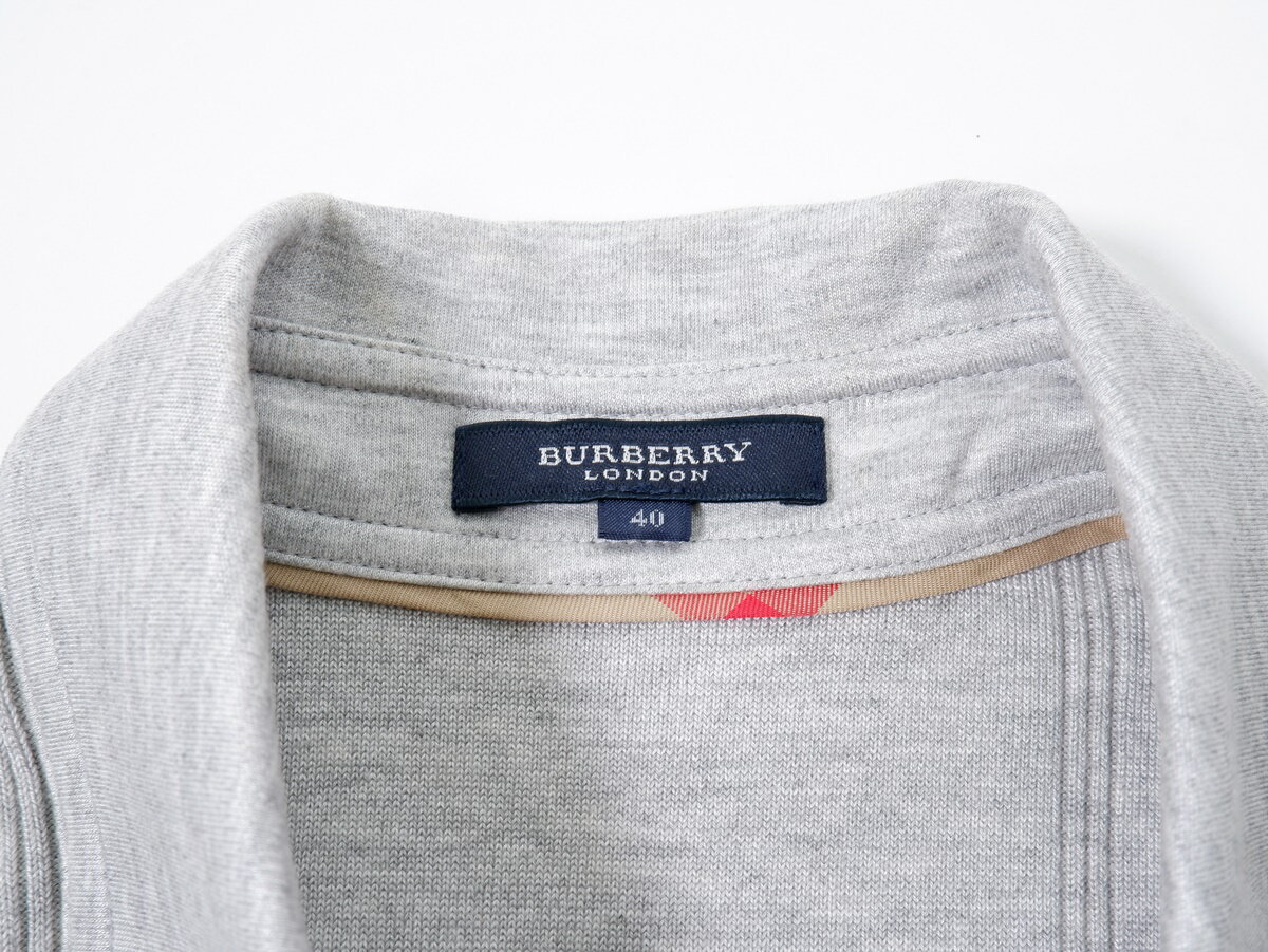 【楽天スーパーSALE期間中ポイント5倍!】BURBERRY LONDONバーバリーロンドン ニットカットソージャージー ノースリーブドレスワンピース【LOPA72273】【グレー】【40】【中古】【沖縄.離島以外 送料無料】【DM230816】