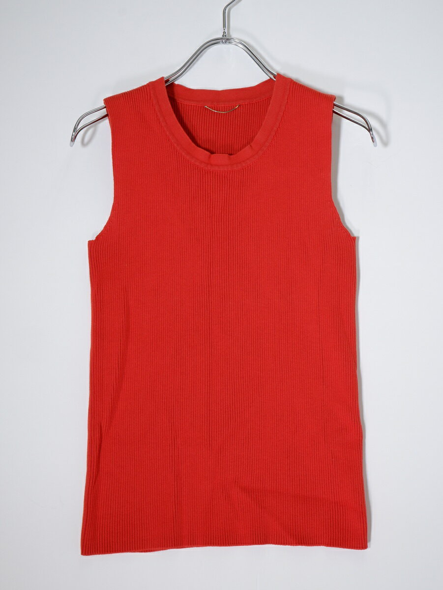 Rakuten - L'Appartementアパルトモン 2023SS GIZA COTTON N/S RIB KNITギザコットンノースリーブリブニット【LKNA82274】【オレンジ】【フリー】【中古】【沖縄.離島以外 送料無料】【DM260602】