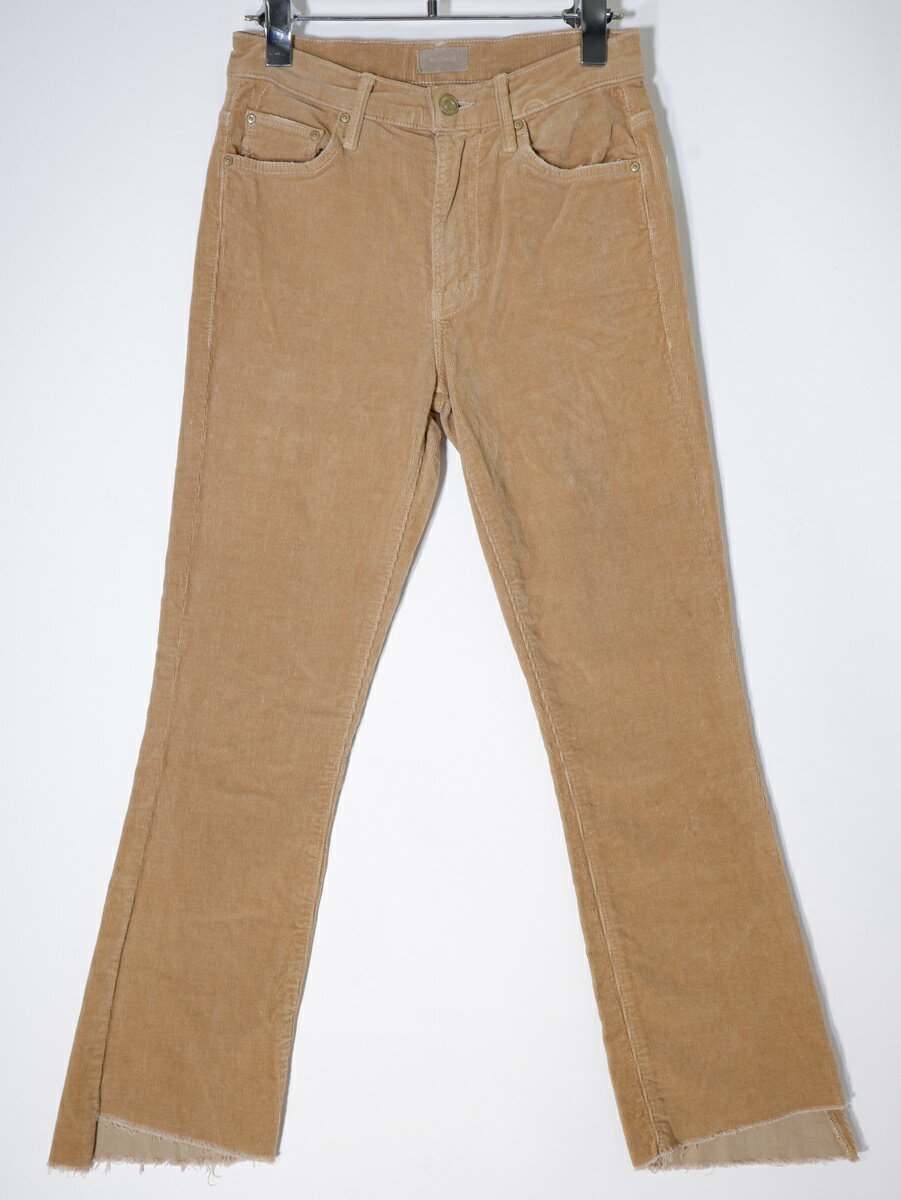 MOTHERマザー ドゥーズィエムクラス購入 CORDUROY INSIDER CROP STEP FRAYコーデュロイパンツ【LPTA69476】【ベージュ】【24】【中古】【沖縄.離島以外 送料無料】【DM221011】
