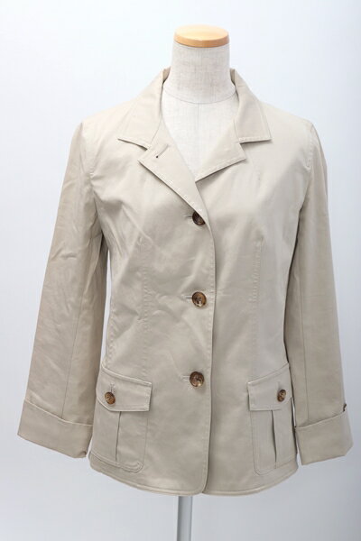 BURBERRY LONDONバーバリーロンドン イタリア製生地使用コットンジャケット【MJKA56976】【ベージュ】【40】【中古】【沖縄.離島以外 送料無料】【DM190817】
