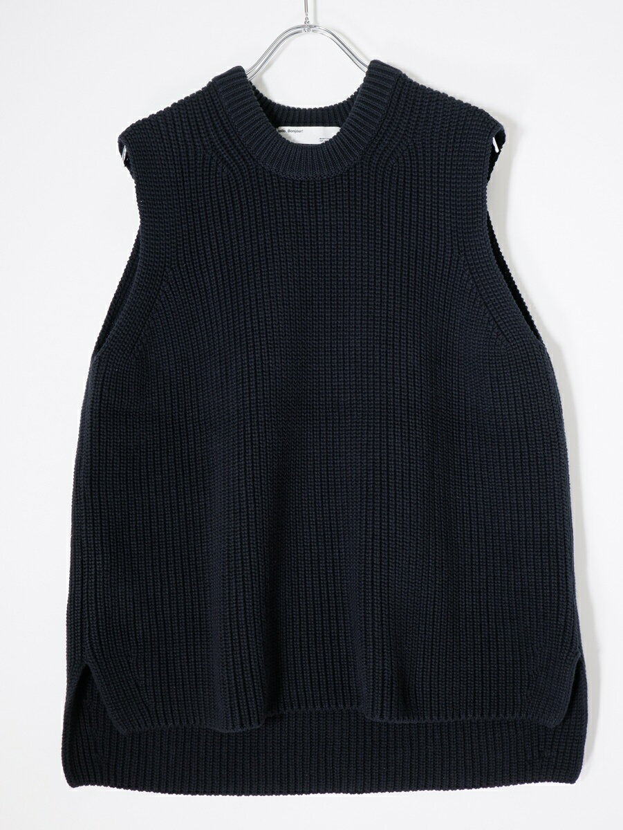 Rakuten - L'Appartementアパルトモン 2023SS Cotton Knit Vest(コットンニットベスト)【LKNA82279】【ブラック】【フリー】【中古】【沖縄.離島以外 送料無料】【DM260602】