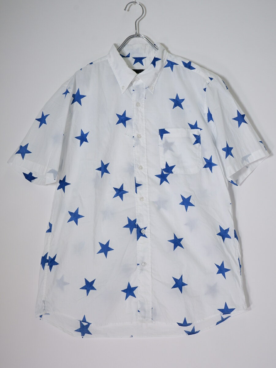 SOPHNET.ソフネット 星柄 スター柄 半袖ボタンダウンシャツ