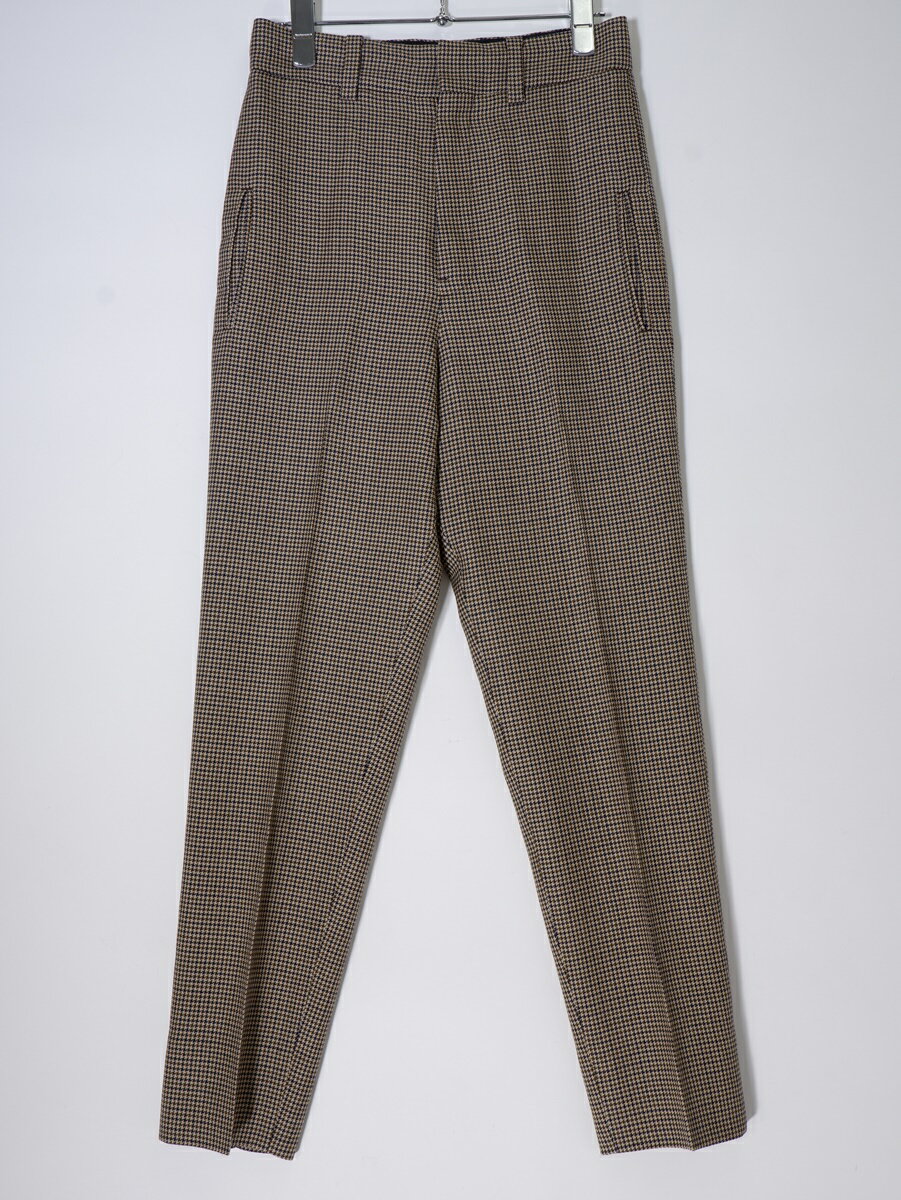 MADISON BLUE/マディソンブルー SLIM TAPERED GC CHECK ガンクラブチェック ウールスリムテーパードパンツ【LPTA74280】【ブラウン系】【0】【中古】【沖縄.離島以外 送料無料】【DM240221】