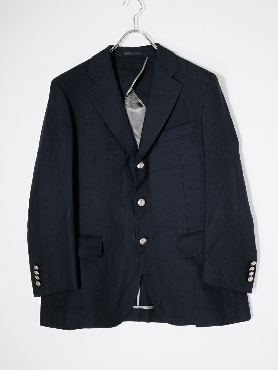 Rakuten - BURBERRY LONDONバーバリー ロンドン 日本製 ホースマーク刻印メタルボタン 高級羊毛ウールカシミヤ ブレザー3Bジャケット【MJKA80880】【ブラック】【AB4(94-84-165)】【中古】【沖縄.離島以外 送料無料】【DM260203】