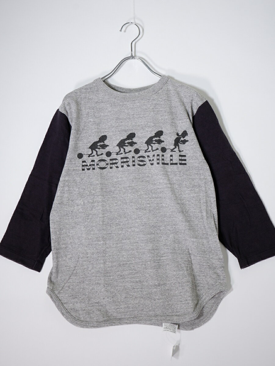 Rakuten - WAREHOUSEウエアハウス Lot.4800 7分袖ベースボールTシャツ MORRISVILLE【MTSA80080】【グレー|ブラック】【S】【中古】【沖縄.離島以外 送料無料】【DM251125】