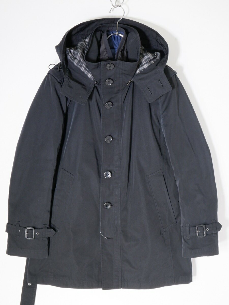 BURBERRY BLACK LABELバーバリーブラックレーベル 3WAYキルティングライナー付きモッズパーカーコート【MCTA66981】【ブラック】【M】【中古】【沖縄.離島以外 送料無料】【DM230207】