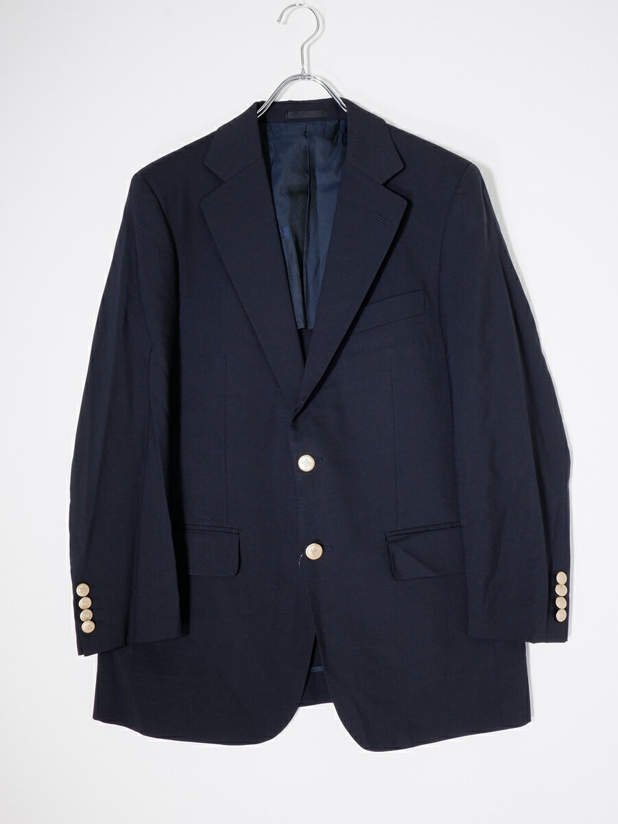 Rakuten - BURBERRY LONDONバーバリー ロンドン 日本製 ホースマーク刻印メタルボタン 高級羊毛ウールモヘヤ ブレザー2Bジャケット【MJKA80881】【ネイビー】【AB4(94-84-165)】【中古】【沖縄.離島以外 送料無料】【DM260203】