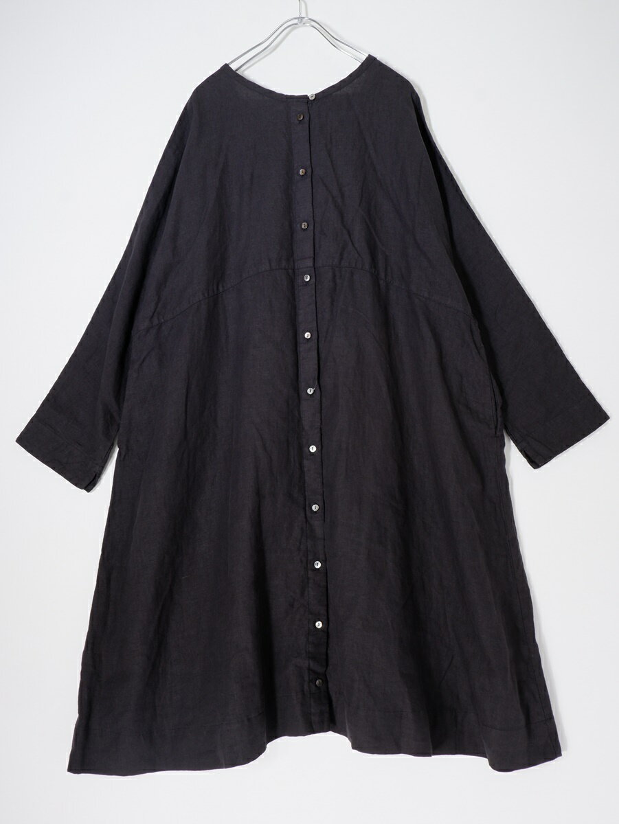 nest robeネストローブ リネンラフスリーブ2wayワンピース【LOPA76483】【ブラック】【F】【中古】【沖縄.離島以外 送料無料】【DM241203】