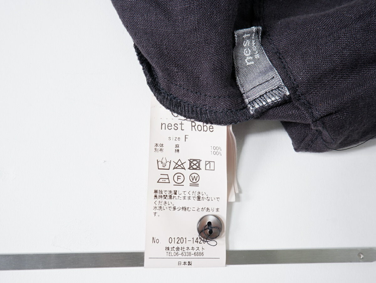 nest robeネストローブ リネンラフスリーブ2wayワンピース【LOPA76483】【ブラック】【F】【中古】【沖縄.離島以外 送料無料】【DM241203】