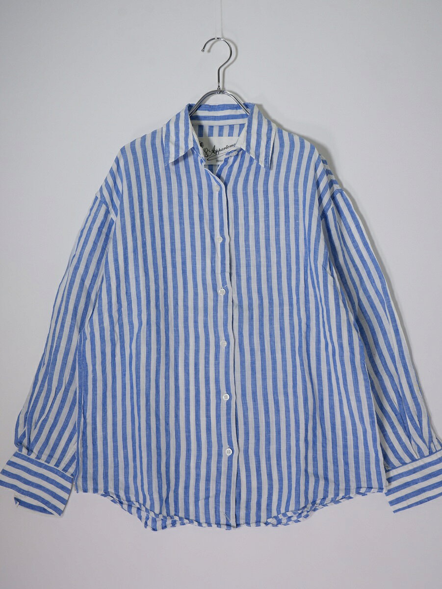L'Appartementアパルトモン LINEN STRIPE SHIRTリネン ストライプシャツ