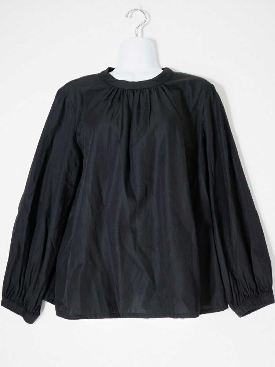 L'Appartementアパルトモン 2021SS C/N Gahter Blouseクルーネック ギャザーブラウス【LTSA77285】【ブラック】【フリー】【中古】【沖縄.離島以外 送料無料】【DM250218】
