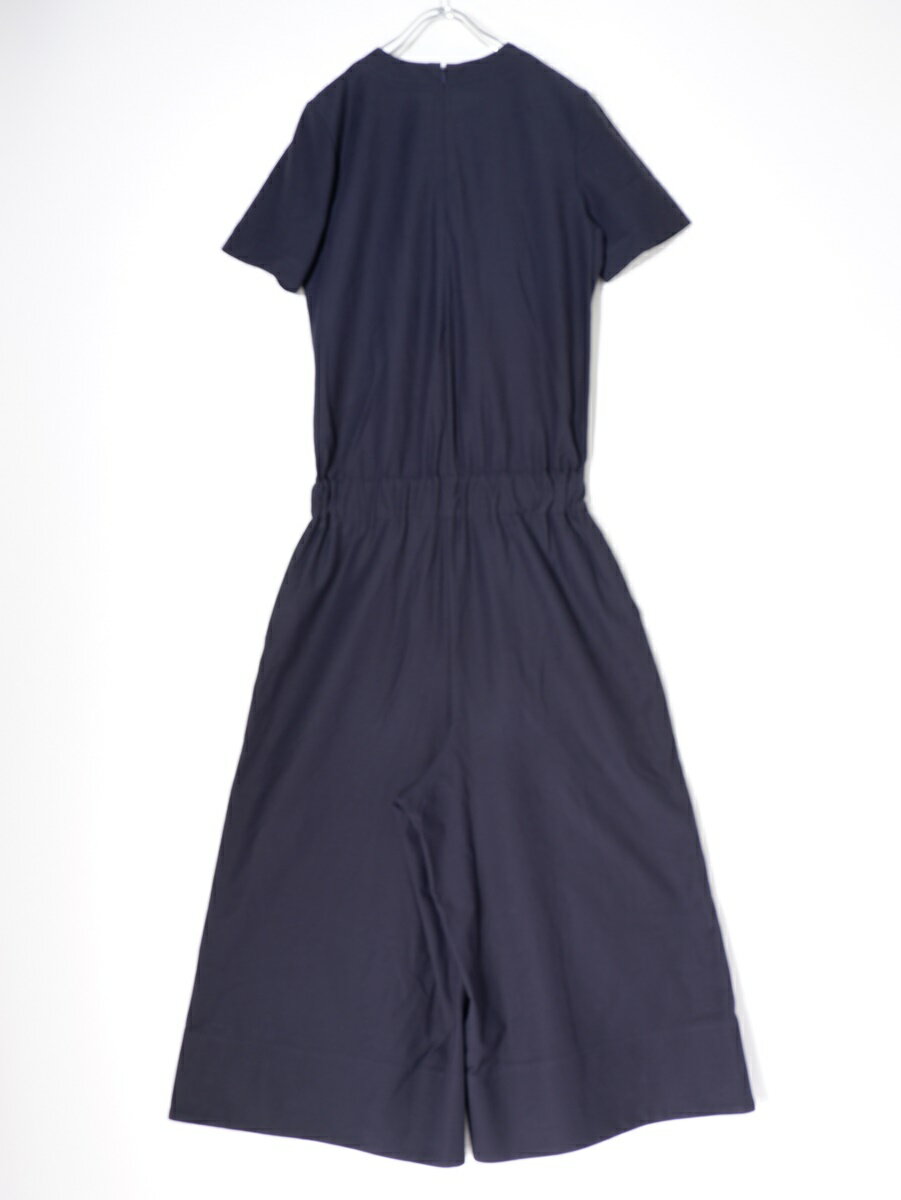 ebureエブール コットンジャージーオールインワン ワイドパンツ【LTUA75585】【ネイビー】【36】【中古】【沖縄.離島以外 送料無料】【DM240725】