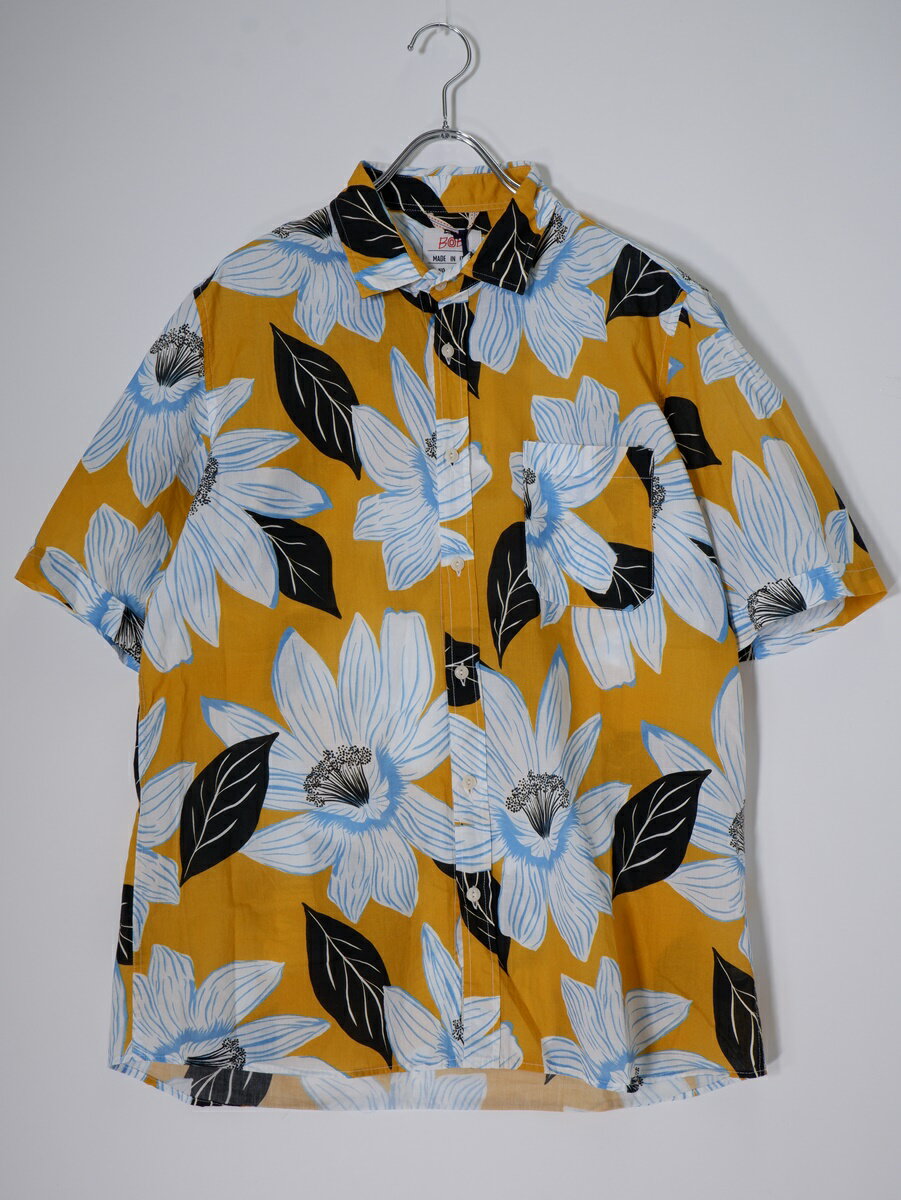 BOBボブ 半袖コットン ハワイアンシャツ アロハシャツ【MSHA79385】【マルチカラー】【L】【中古】【沖縄.離島以外 送料無料】【DM250915】