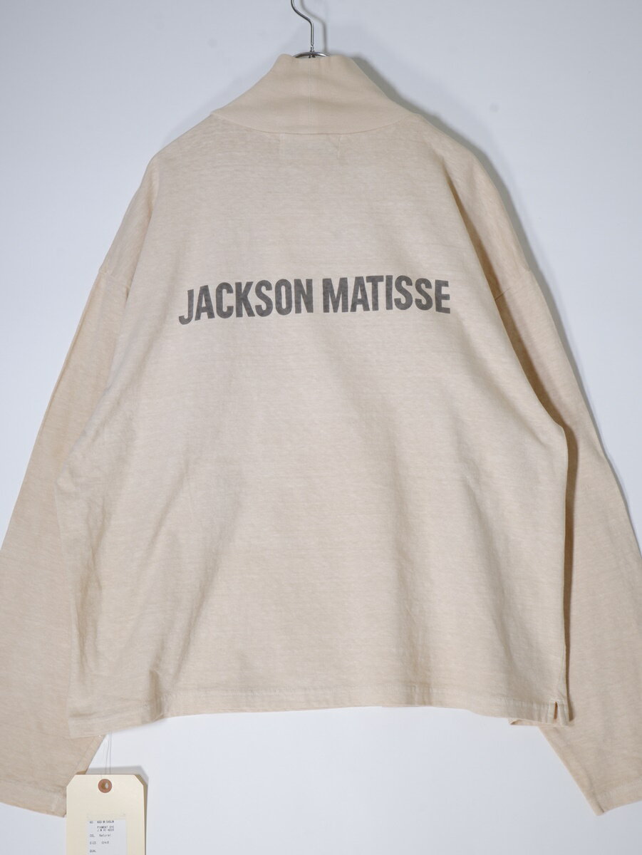 ジャクソンマティスJACKSON MATISSE 2022AW ×アメリカーナAMERICANA ピグメントダイJMハイネック長袖カットソー新品【MTSA70286】【ナチュラル】【ONE】【未使用】【2点以上同時購入で送料無料】【DM221216】