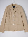 BURBERRY LONDON/バーバリー ロンドン メタルボタン ストレッチテーラードジャケット【LJKA73788】【ベージュ】【38】【中古】【沖縄.離島以外 送料無料】【DM240115】