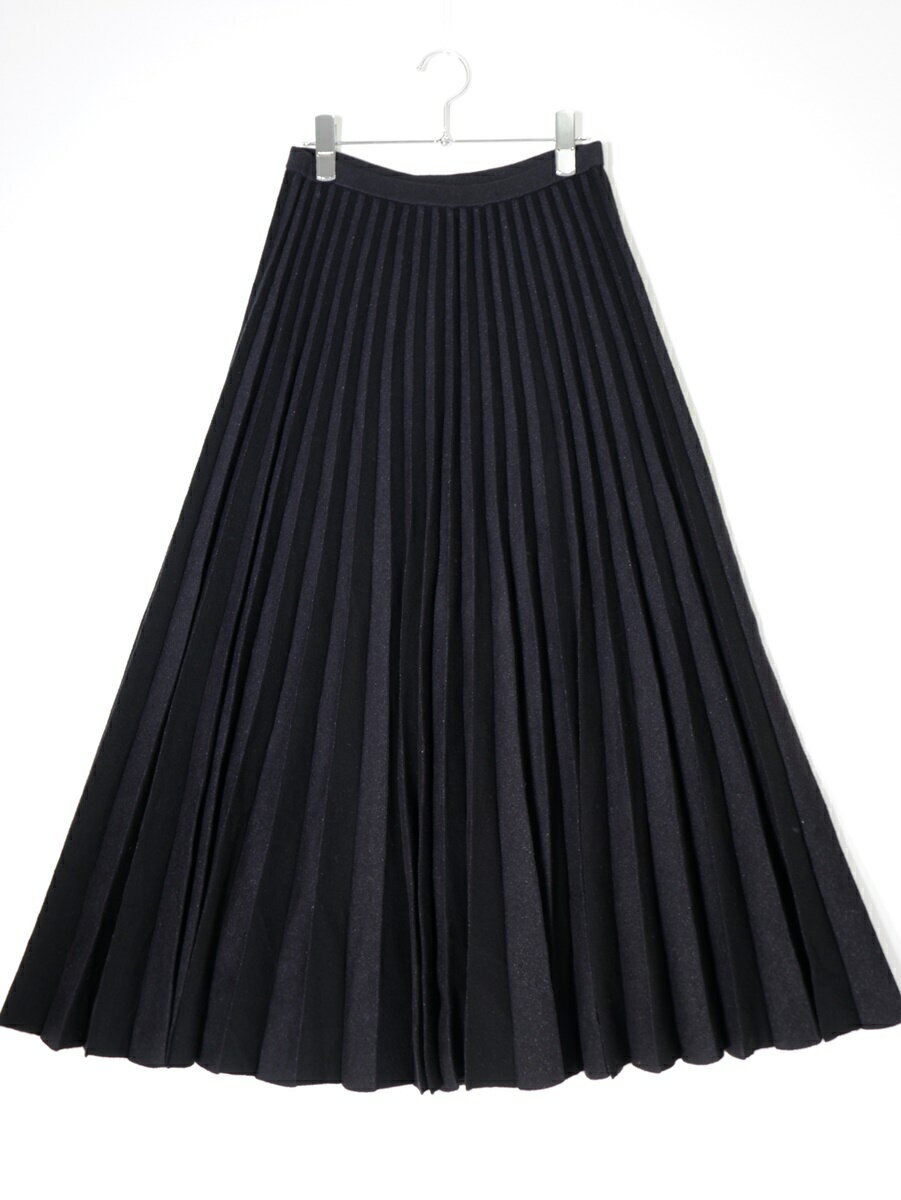 Drawerドゥロワー 18Gプリーツニットスカート【LSKA76389】【ブラック】【フリー】【中古】【沖縄.離島以外 送料無料】【DM241114】