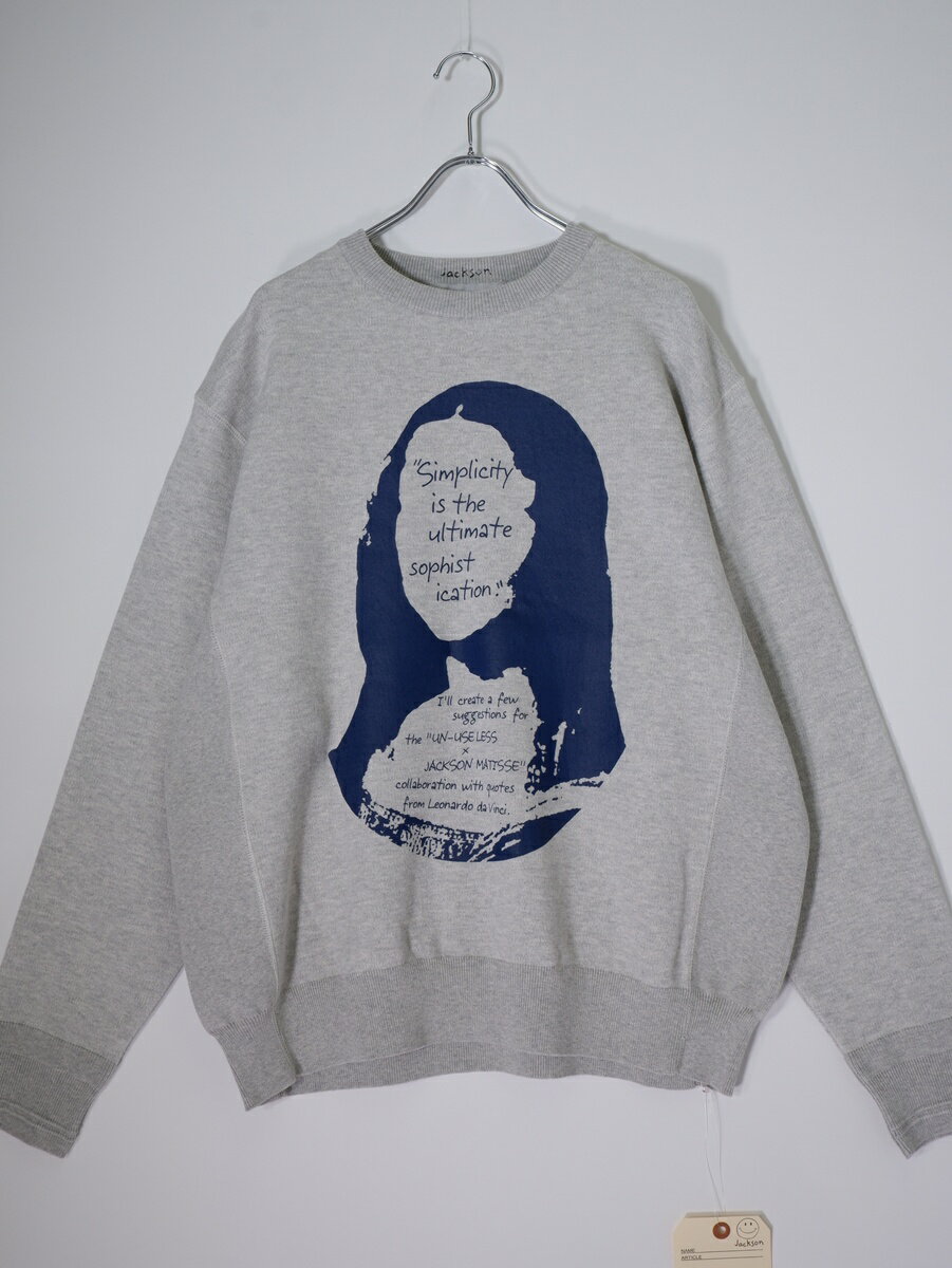 Rakuten - JACKSON MATISSEジャクソンマティス 2026SS UN-USELESS × JM Mona Lisa Swknit スウェットニット新品【MTSA81989】【グレー】【L】【未使用】【沖縄.離島以外 送料無料】【DM260507】