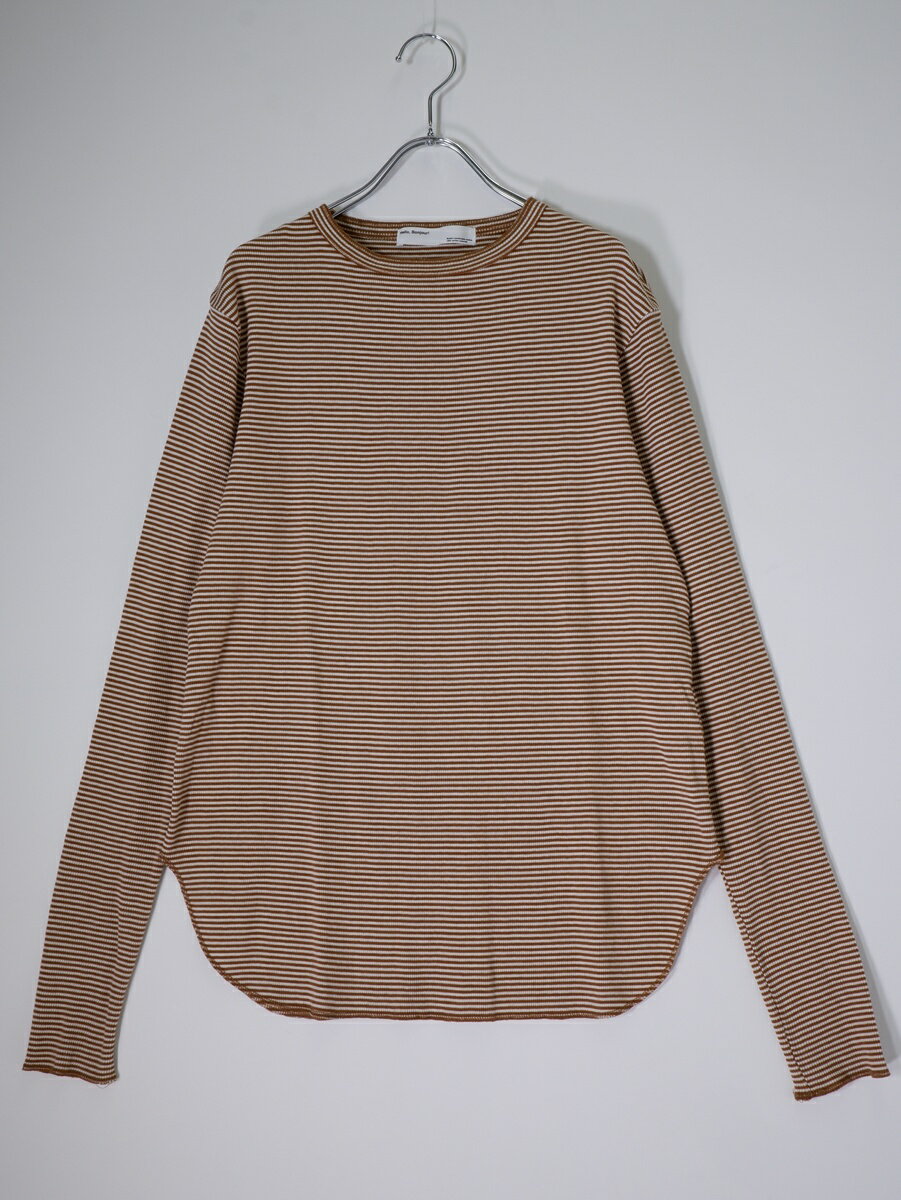 L'Appartementアパルトモン 2022AW Border Rib Longsleeve T-shボーダーリブロングスリーブTシャツ(ニット)【LKNA80991】【ベージュ】【フリー】【中古】【沖縄.離島以外 送料無料】【DM260224】