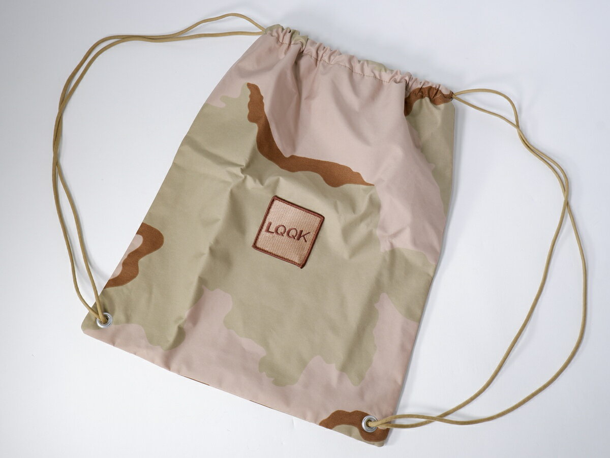 Rakuten - 【楽天スーパーSALE期間中ポイント5倍!】LQQK STUDIOルックスタジオ CAMO DRAWSTRING BAGナップザック バッグ リュック バックパック【MBGA80191】【ベージュ】【-】【中古】【沖縄.離島以外 送料無料】【DM260127】