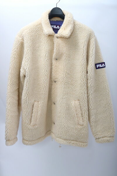 Rakuten - FILAフィラ ×MIN-NANOミンナノ×BEAMSビームス BOA COACH JACKETボアコーチジャケット【MJKA58991】【ナチュラル】【LL】【中古】【沖縄.離島以外 送料無料】【DM230207】