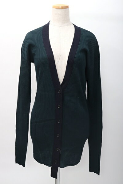 COMMON WILDコモンワイルド L'Appartementアパルトモン購入2018AW カーディガン【LKNA55993】【緑紺】【フリー】【中古】【沖縄.離島以外 送料無料】【DM230207】