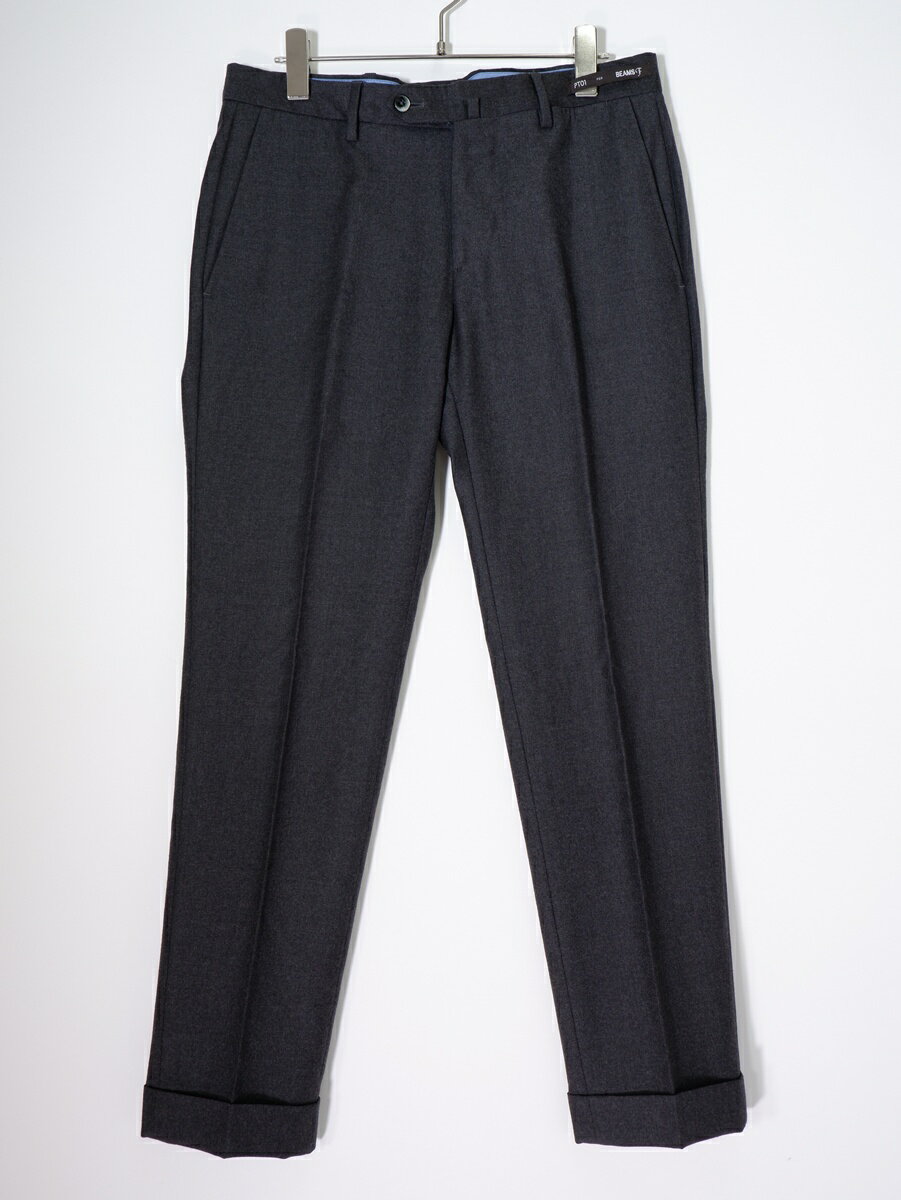 Rakuten - PT01ピーティーゼロウーノ BEAMS F別注BUSINESS SLIM FIT SUPER100'Sウールスラックス スリムパンツ【MPTA81893】【チャコール】【表記なし】【中古】【沖縄.離島以外 送料無料】【DM260602】