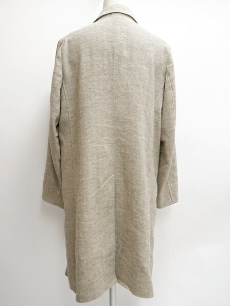 nest Robeネストローブ ヘリンボーンリネンウールチェスターコート【LCTA62594】【ベージュグレー系】【フリー】【中古】【沖縄.離島以外 送料無料】【DM230207】