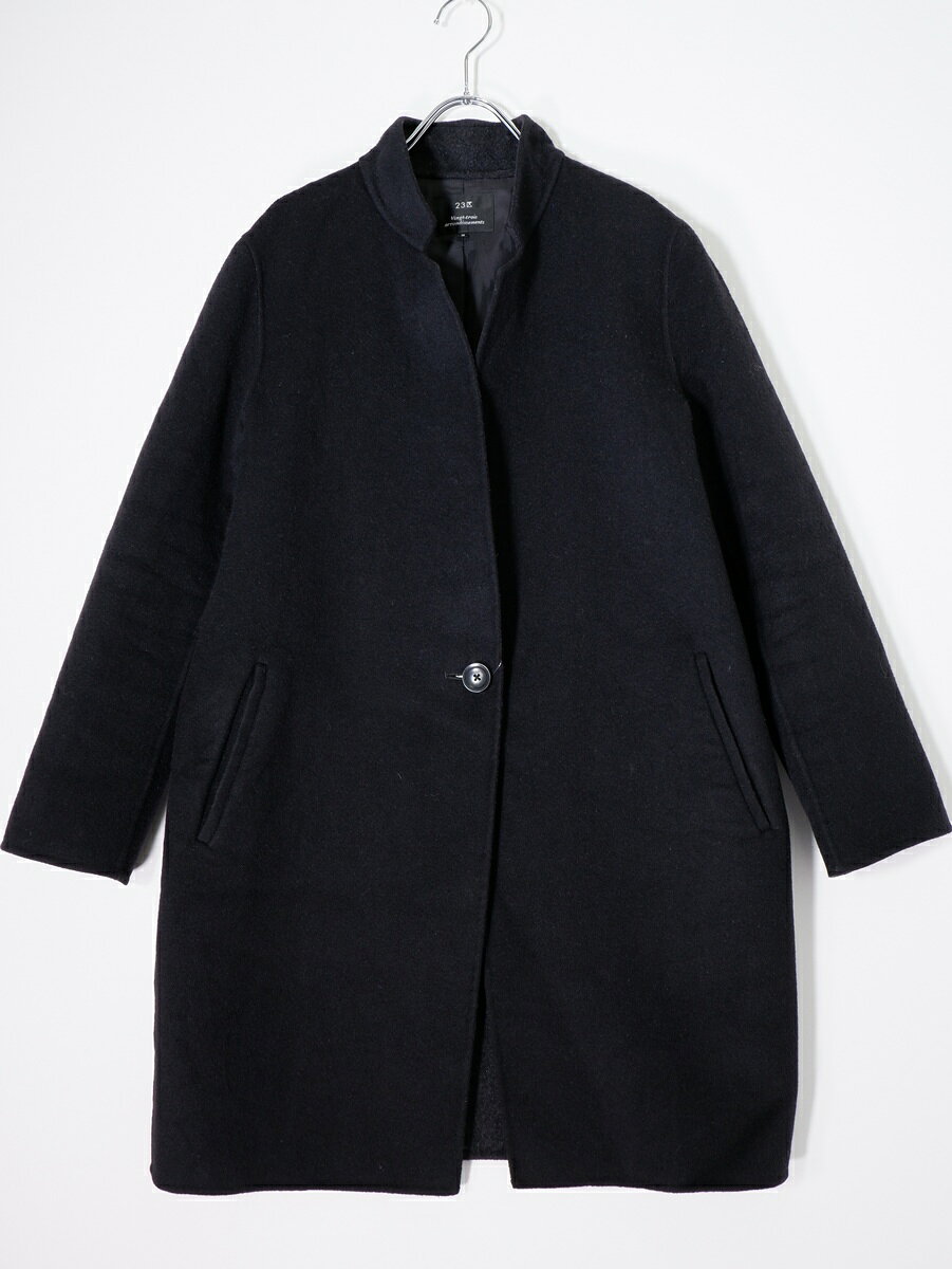 23区ニジュウサンク アンゴラウールリバーダブルフェイスコート【LCTA79895】【ブラック】【38】【中古】【沖縄.離島以外 送料無料】【DM251111】 filt-10062117 ブランド古着の買取販売 渋谷FILT サンプル画像2