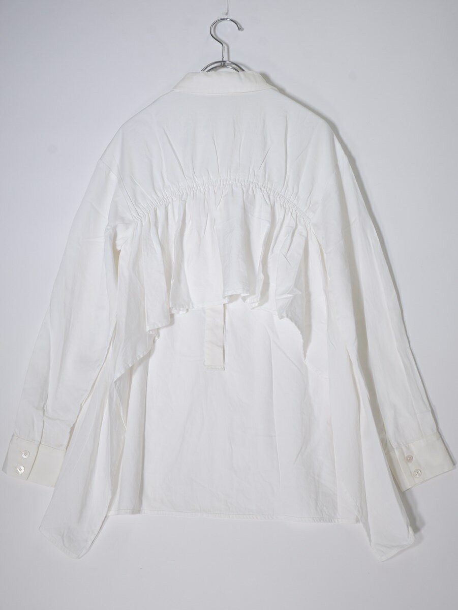 STELLA McCARTNEY/ステラマッカートニー バックギャザーショート丈 プルオーバーブラウスシャツ【LSHA75197】【白】【36】【中古】【沖縄.離島以外 送料無料】【DM240604】