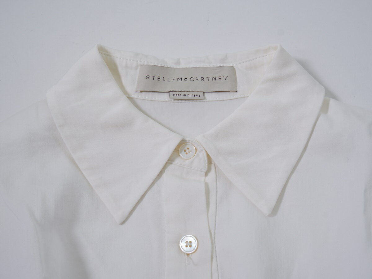STELLA McCARTNEY/ステラマッカートニー バックギャザーショート丈 プルオーバーブラウスシャツ【LSHA75197】【白】【36】【中古】【沖縄.離島以外 送料無料】【DM240604】