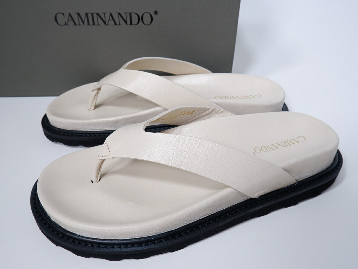 CAMINANDOカミナンド ドゥーズィエムクラス購入トングサンダル【LFWA81098】【オフホワイト】【37】【中古】【沖縄.離島以外 送料無料】【DM260310】