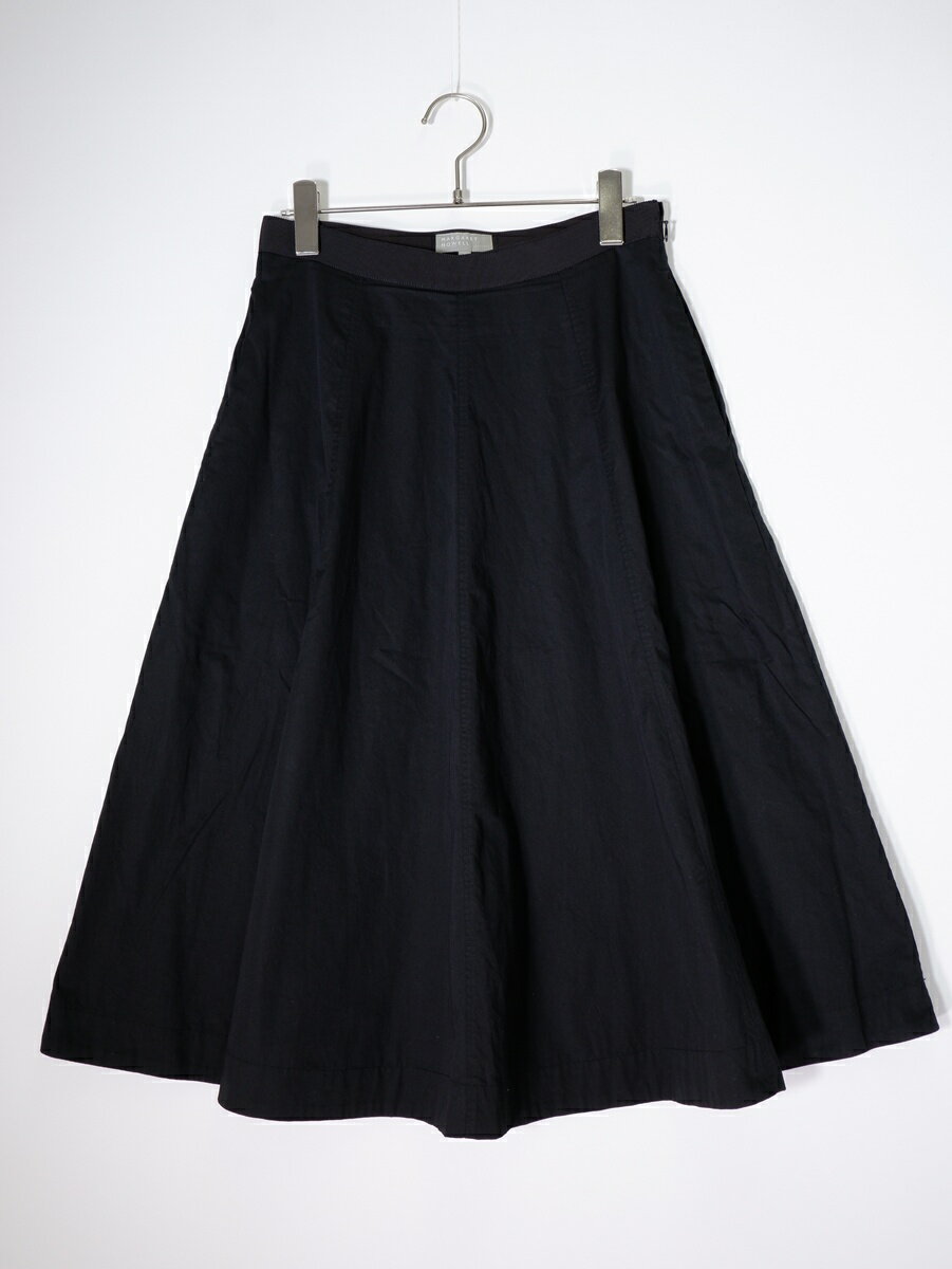 Rakuten - MARGARET HOWELLマーガレットハウエル WASHED COTTON SATIN SKIRT ウォッシュドコットンサテン フレアスカート【LSKA82298】【ブラック】【1】【中古】【沖縄.離島以外 送料無料】【DM260609】