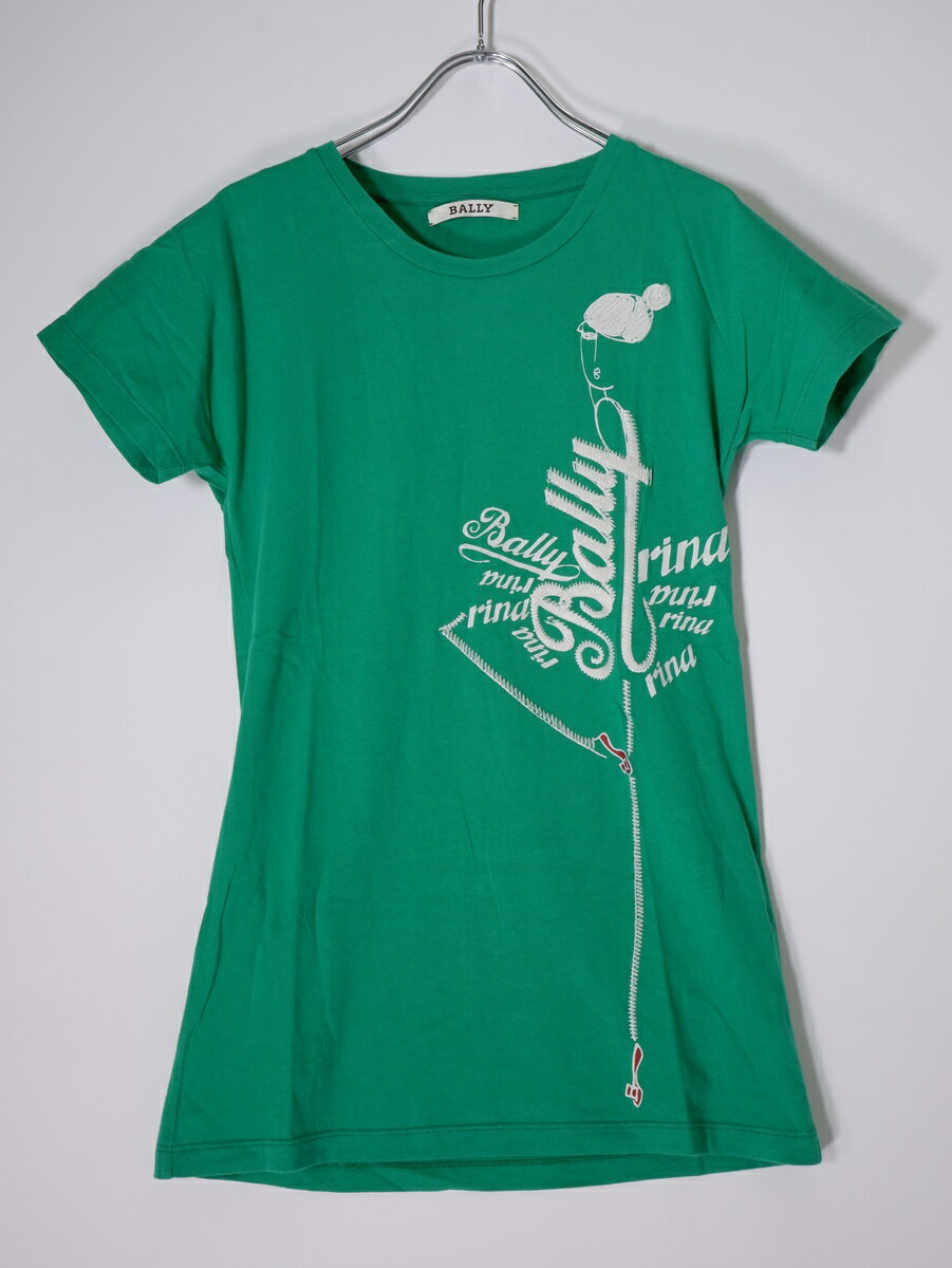 BALLYバリー バレリーナTシャツ【LTSA79999】【グリーン】【40】【中古】【沖縄.離島以外 送料無料】【DM251118 】