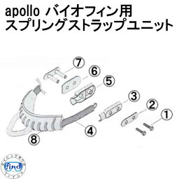 アポロ apollo バイオフィン　スプリングストラップユニット専用 パーツ3 スプリングホルダーカバー Bioフィン用 日本製 ダイビング　メーカー在庫確認します