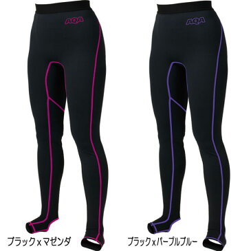 AQA　UV スノーケリングトレンカ レディース　女性用 ラッシュ　足を長く細く見せる　UVカット　日焼け防止に　KW-4608　KW4608